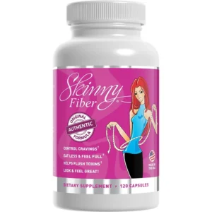 Skinny Fiber Supplement – Glucomannan Fiber + Digestive Enzyme Blend, 120 Ct